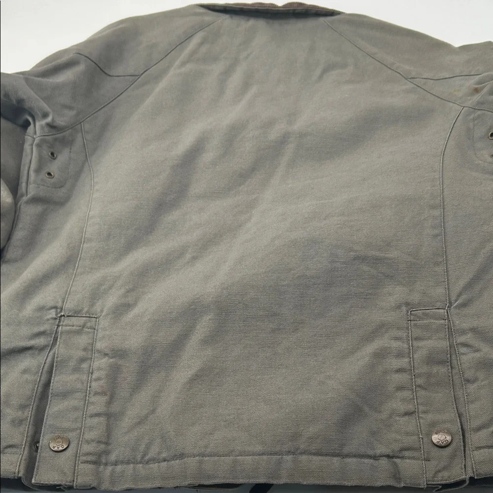 GAP Kids Gray Military Jacket with Brown Collar